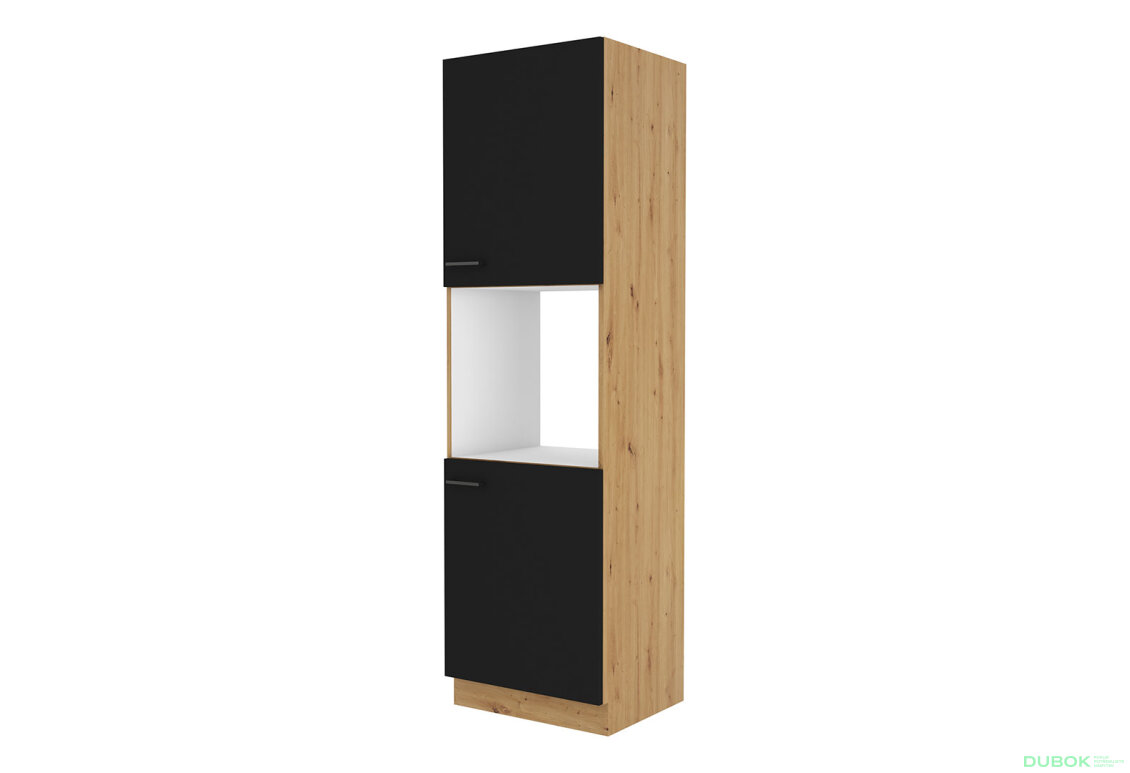 Obrázek 5371 - Kuchyňská sestava 2.4 m dub artisan / černý mat Modena