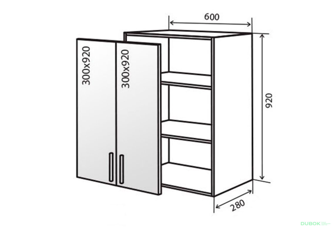 V46 Skříňka 2D 60 Vitrína AL Flat