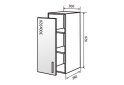 Obrázek 1 - V42 Skříňka 1D 30 Vitrina AL Flat