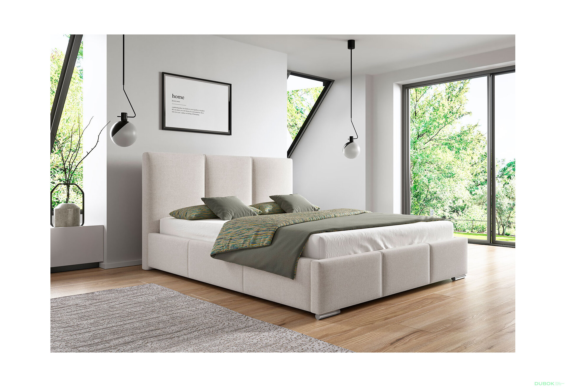 Obrázek 3 - Postel Parma 180x200 Solid 03 Davis Chrom F4