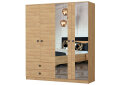 Obrázek 2117 - Ložnicová sestava 4D Lux hickory přírodní + černá Idczak meble
