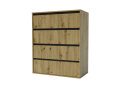 Obrázek 1 - Komoda Idea K 1000/800/4š dub artisan / šedý grafit