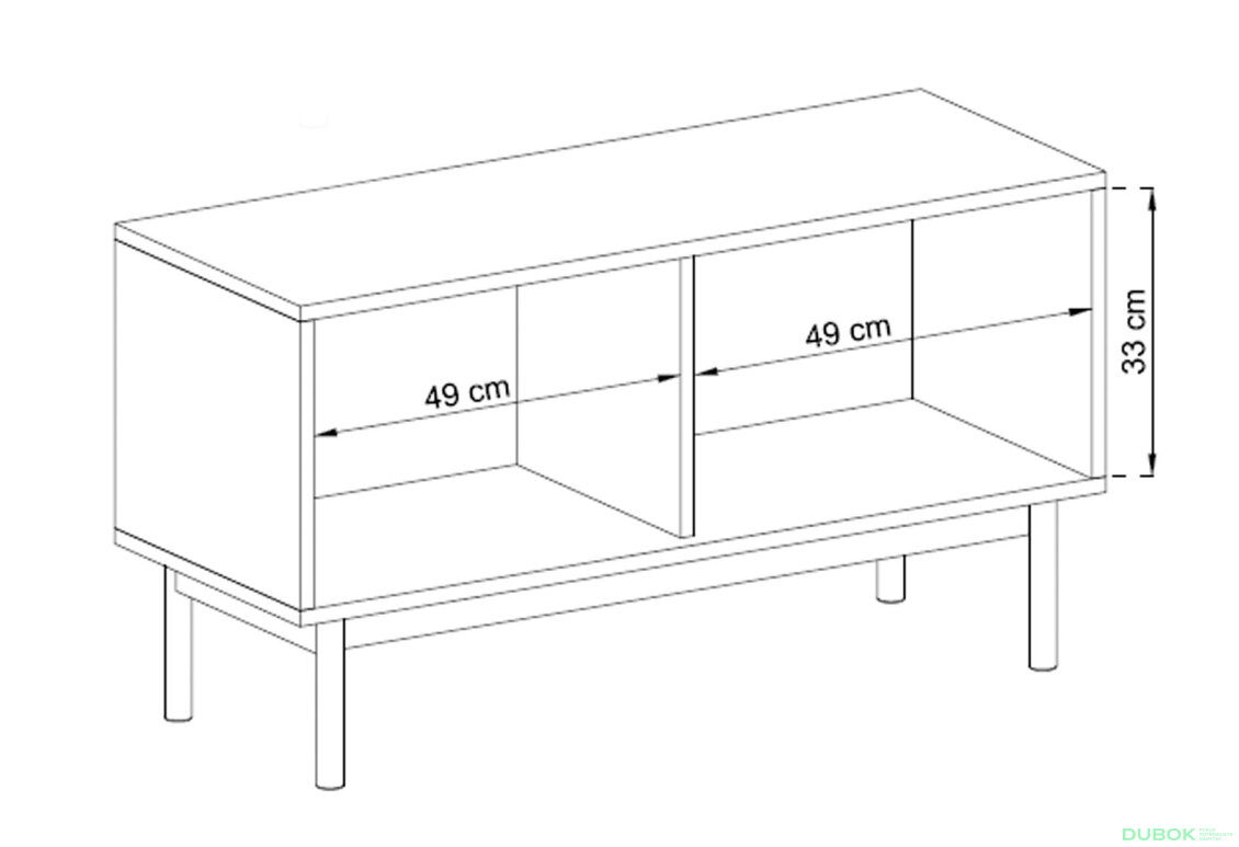 Obrázek 3 - TV stolek BRTV104 jackson hickory / grafit Basic