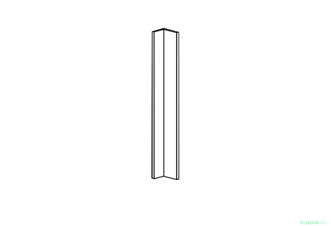 Fasád KoutN 90° Klam 650x650 720mm Leo
