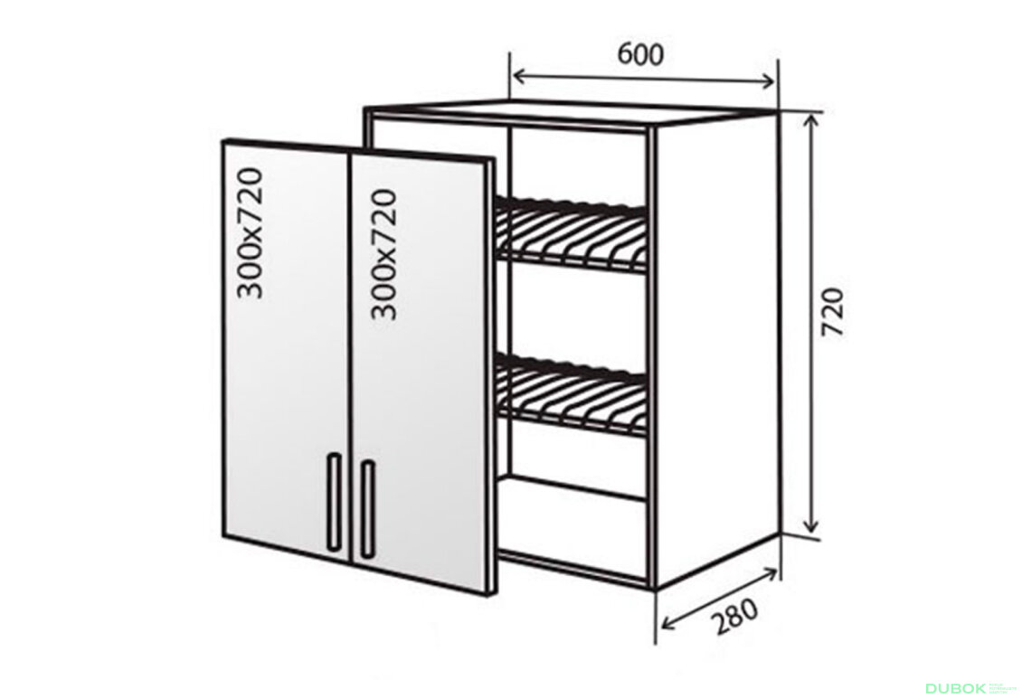 V7 Sušák vitrína 2D 60 AL Flat