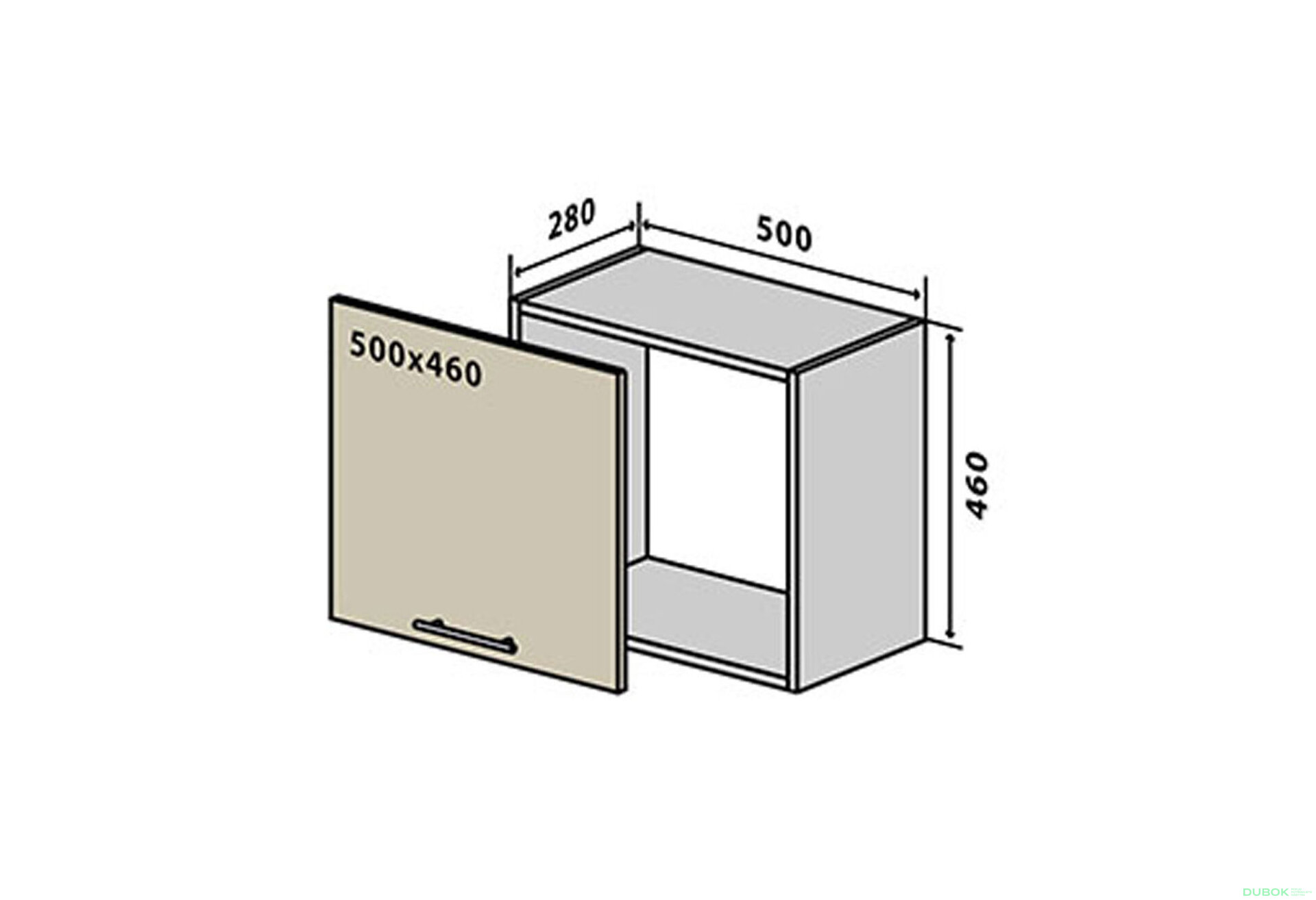 Obrázek 1 - V29 Skříňka 1D 50 Flat