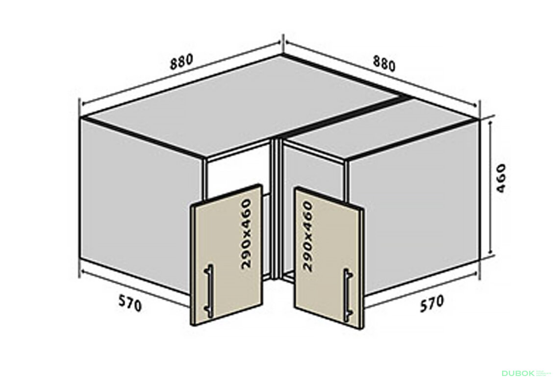 V82 Rohová Skříňka 88 Flat