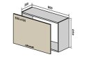 Obrázek 1 - V51 horní skříňka nad digestoř 80 Flat