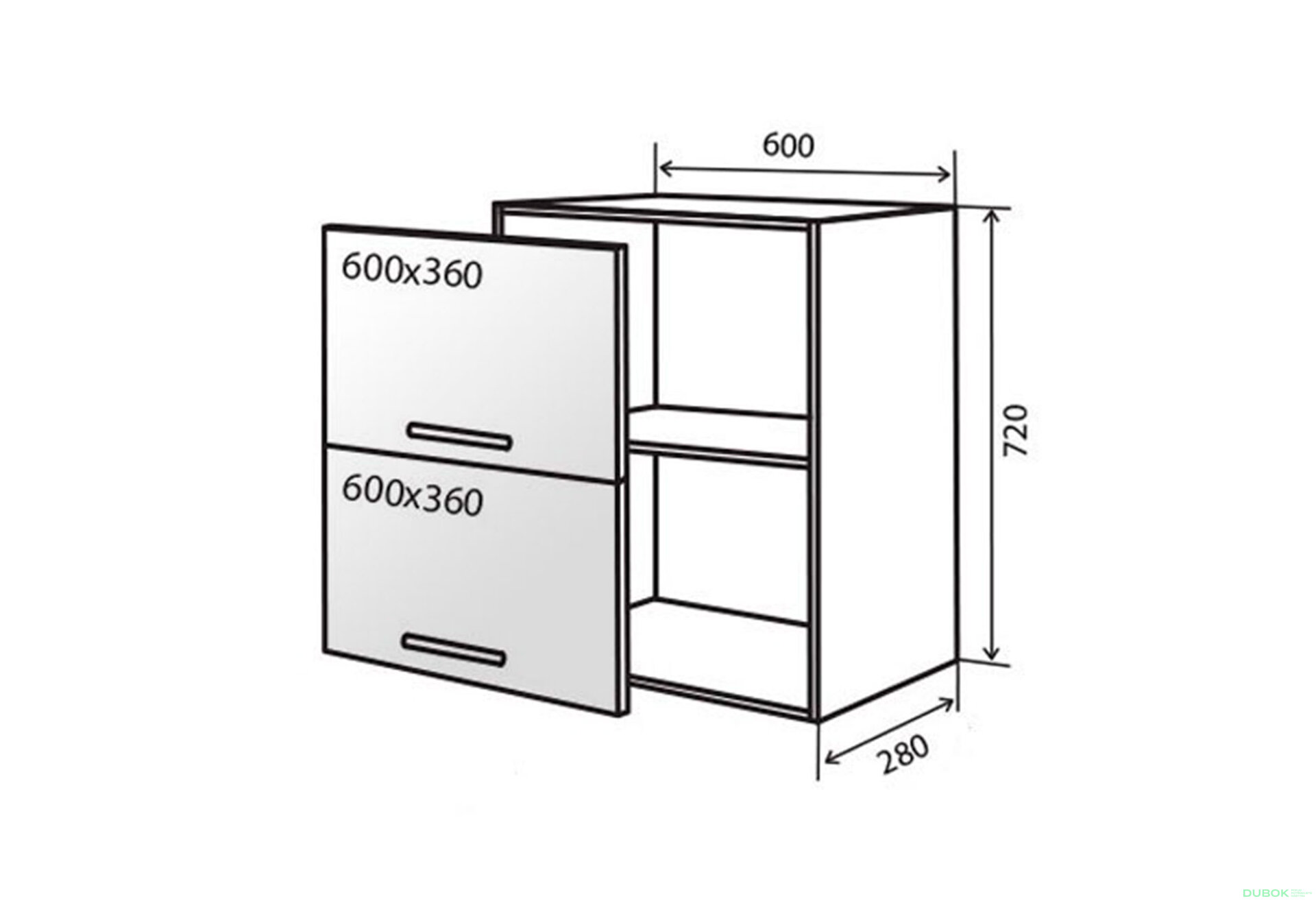 Obrázek 1 - V20 Vitrína AL 60 Flat