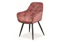 Obrázek 1 - Židle Cherry Velvet starorůžový Bluvel 52, matná černá kov