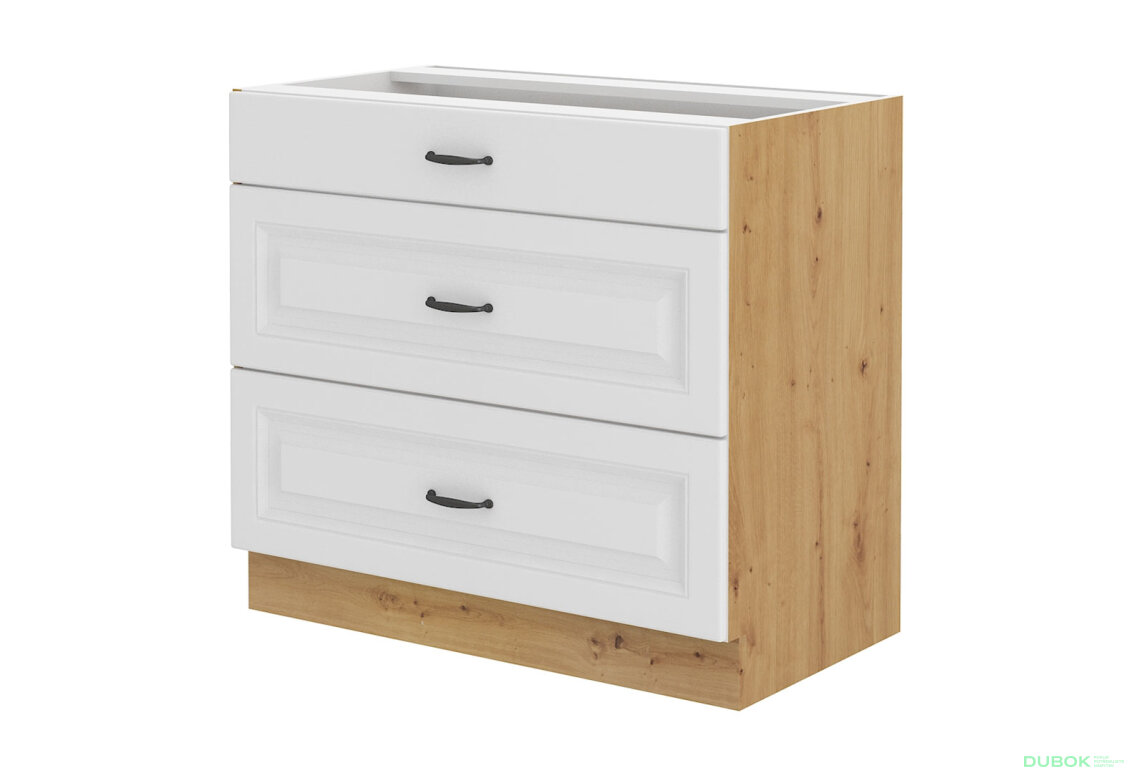 Obrázek 4224 - Kuchyňská sestava 3.35 m Stilo dub artisan / bílý