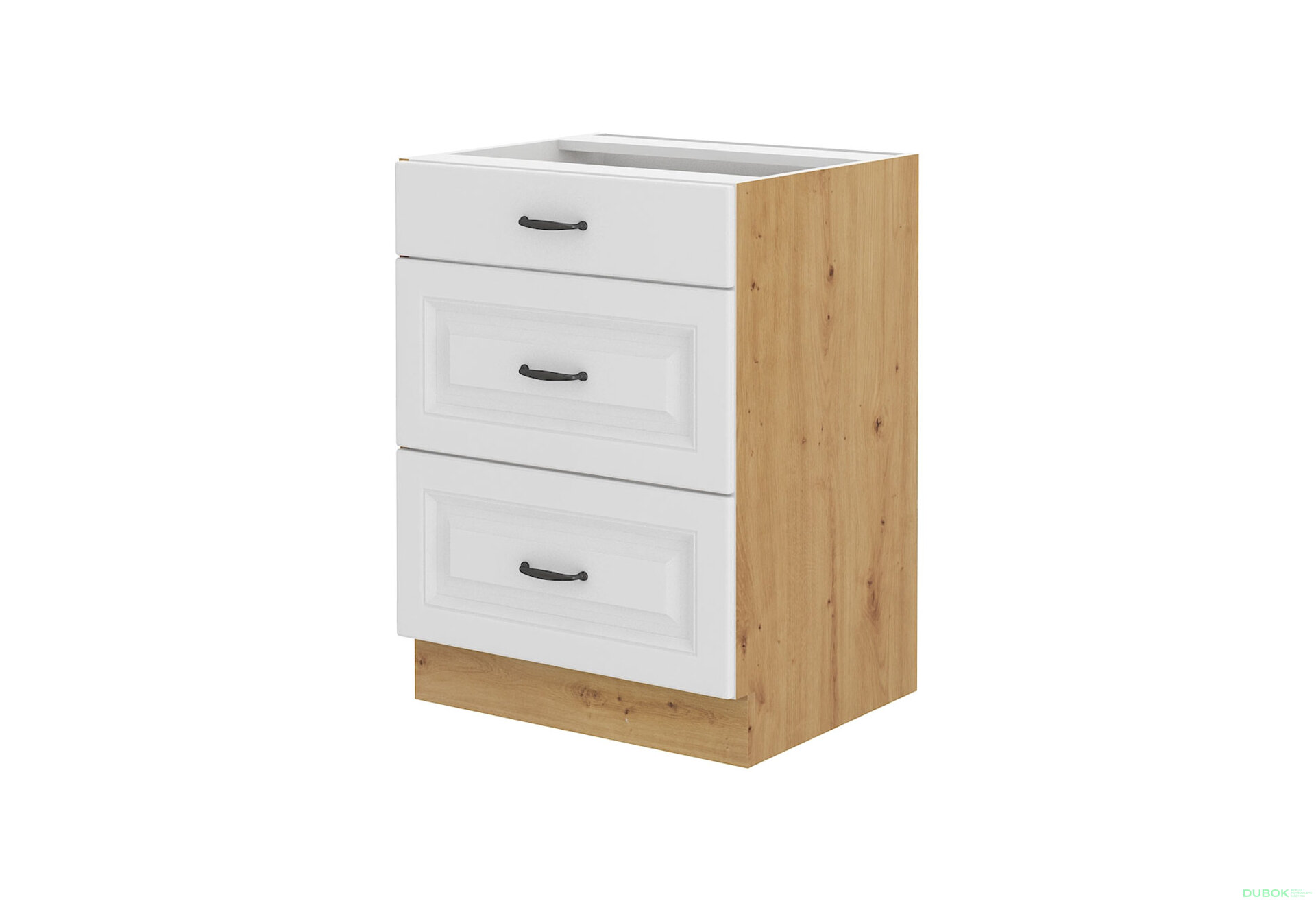 Obrázek 4227 - Kuchyňská sestava 2.6 m + vitrína Stilo dub artisan / bílý