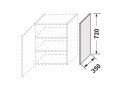 Obrázek 2 - Kuchyňské panely Glory Boční panel horní 720 mm