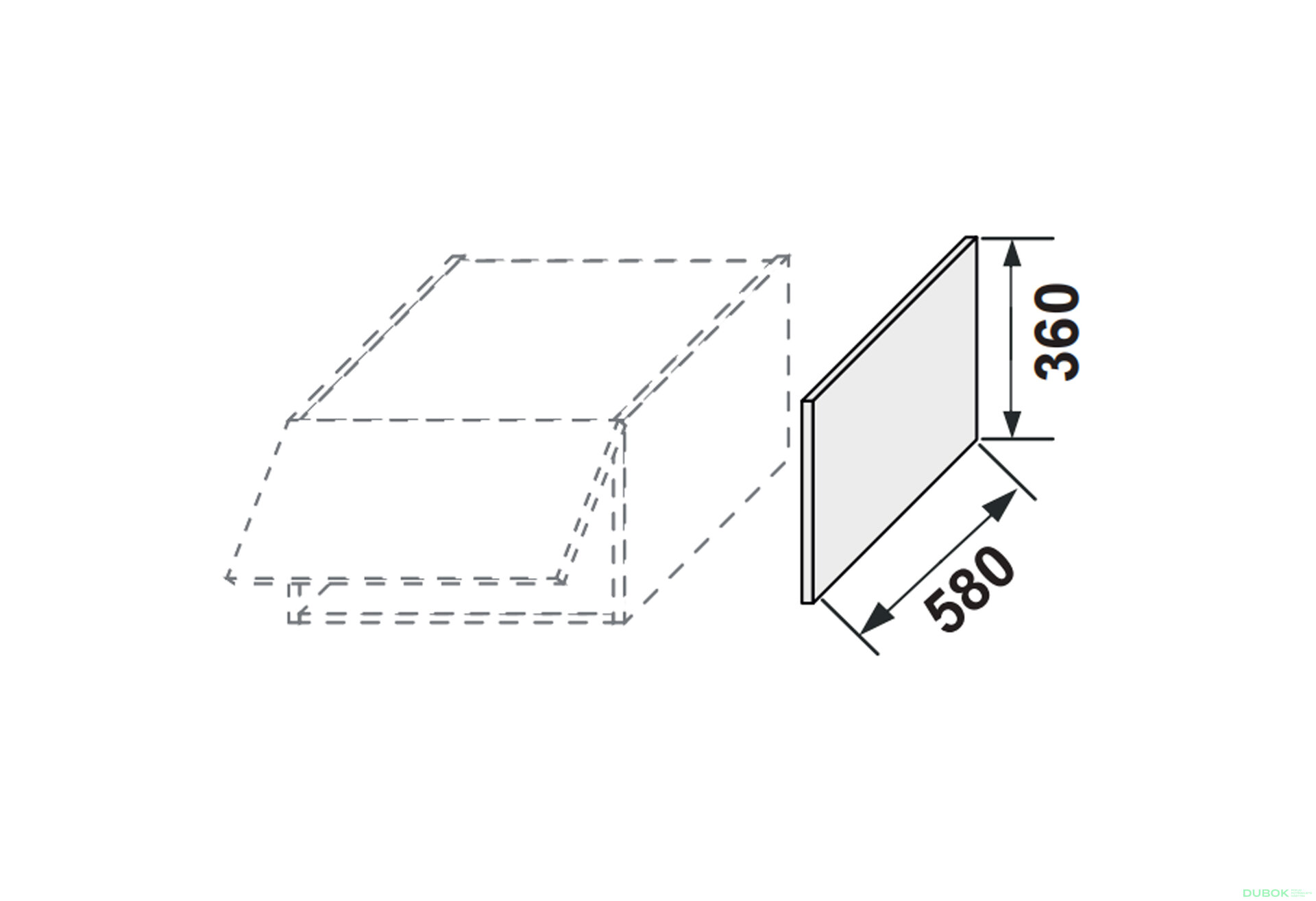 Obrázek 2 - Kuchyňské panely Glory Boční panel horní 360 mm antresol