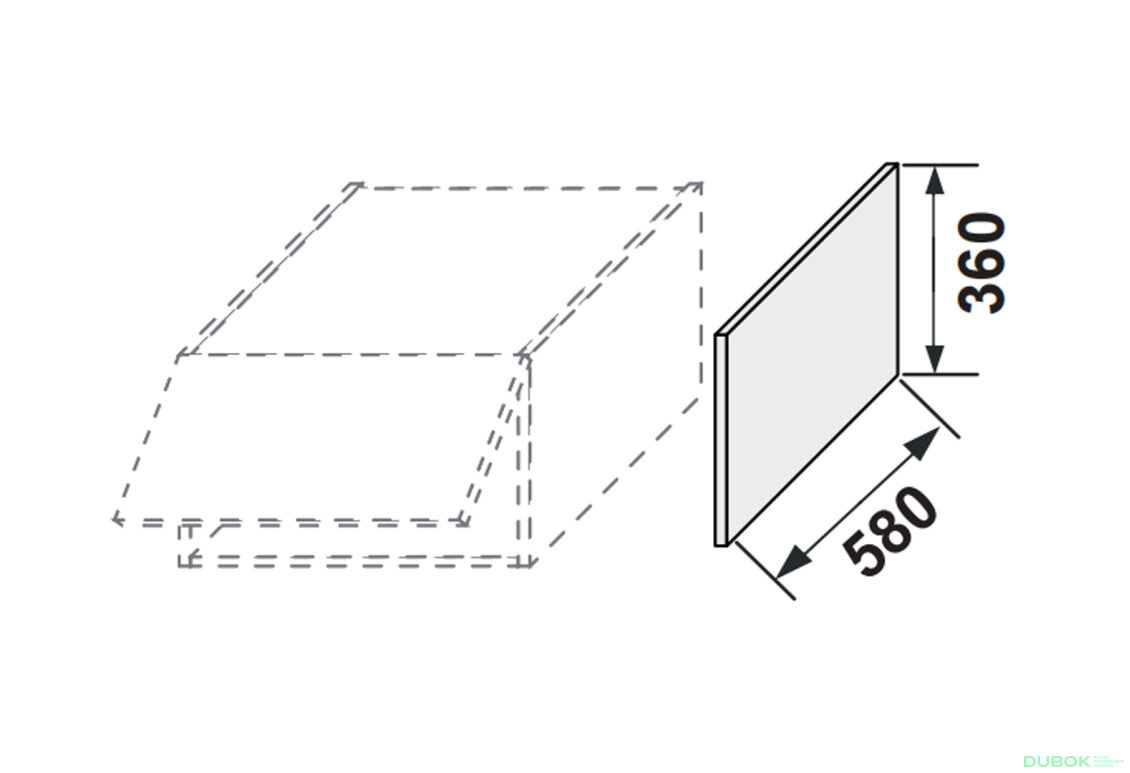 Obrázek 2 - Kuchyňské panely Glory Boční panel horní 360 mm antresol