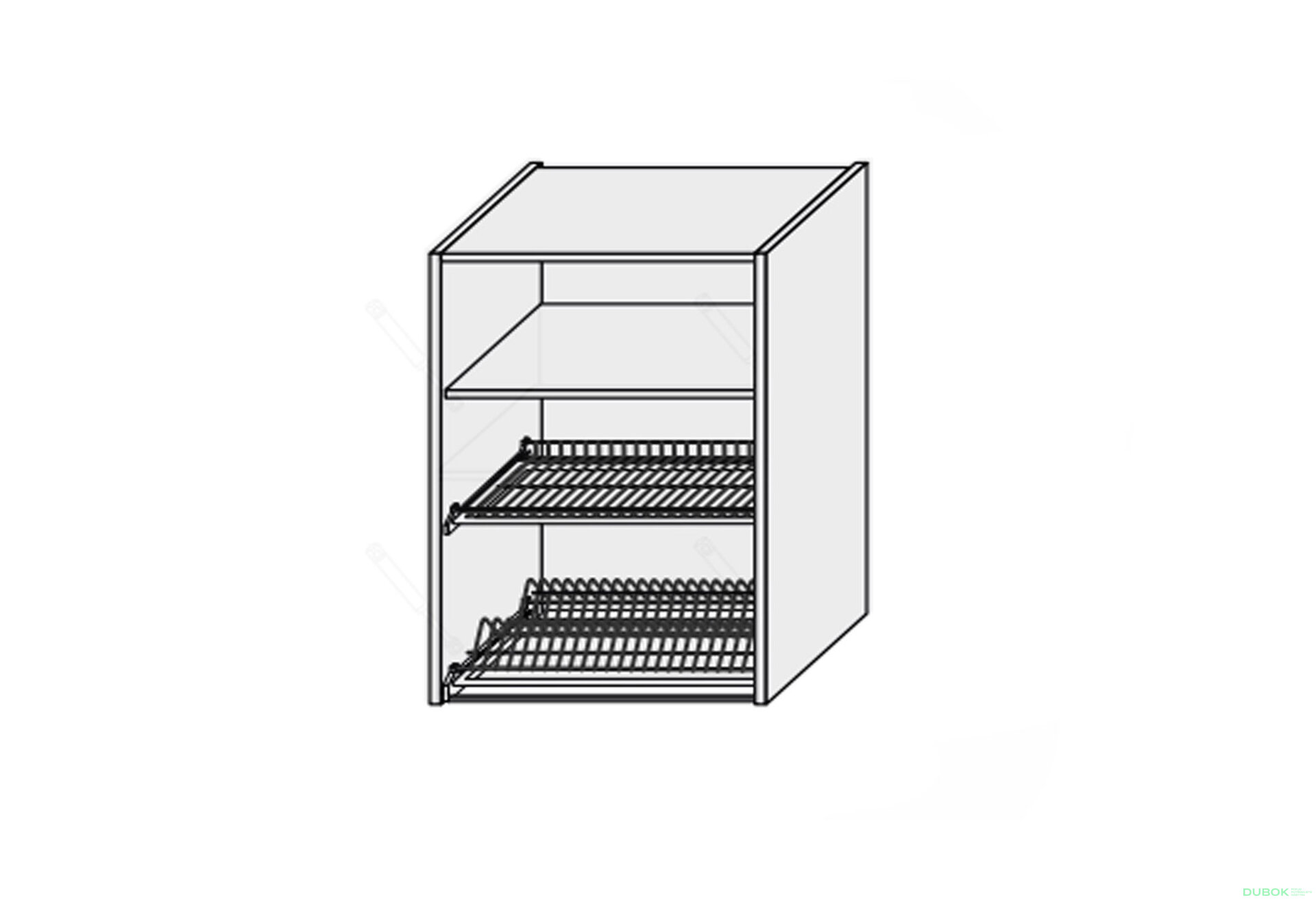 Obrázek 1 - Korpus 60V 1dveřová Sušák 900mm