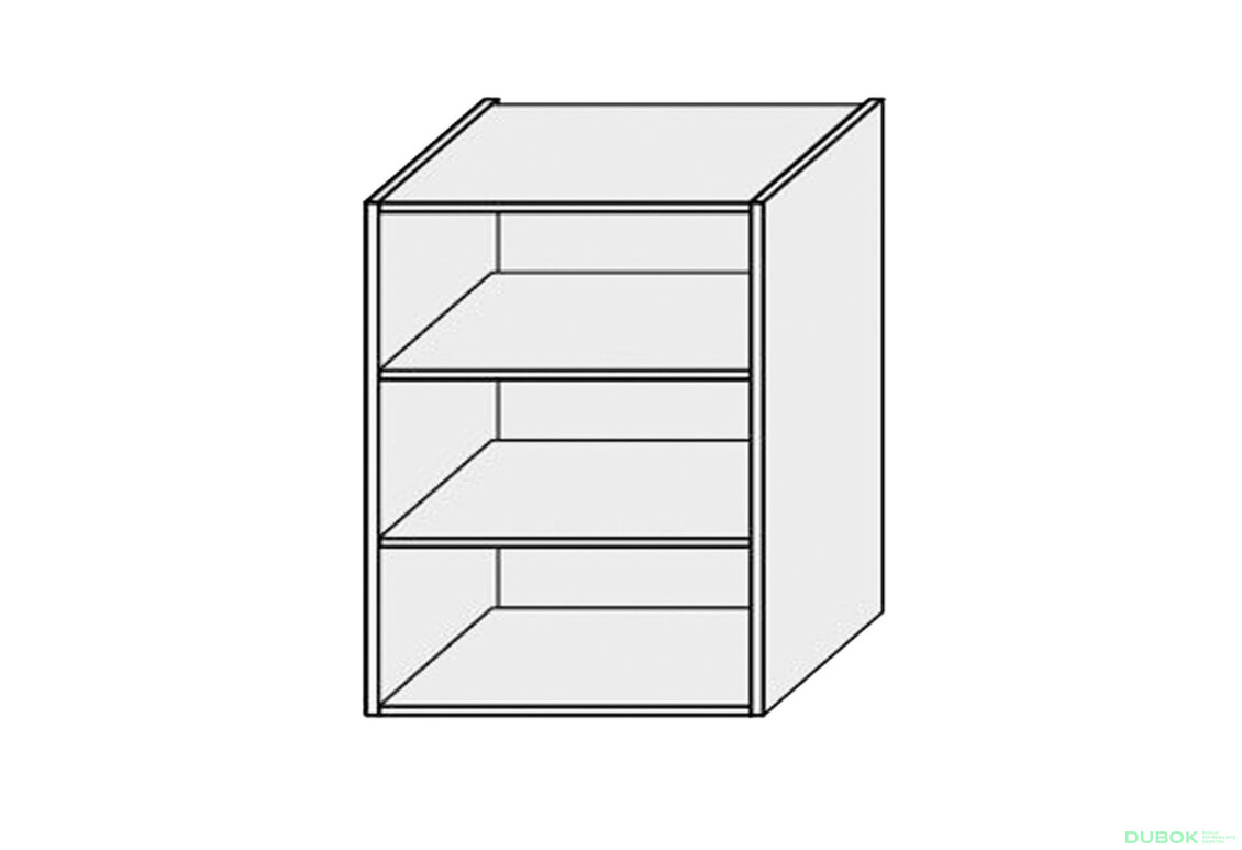 Korpus 60V 1dveřová vitrína Pro Blum 720mm