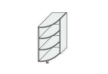 Korpus 30N 1dv Radiusové zakončení 820mm Pro Blum