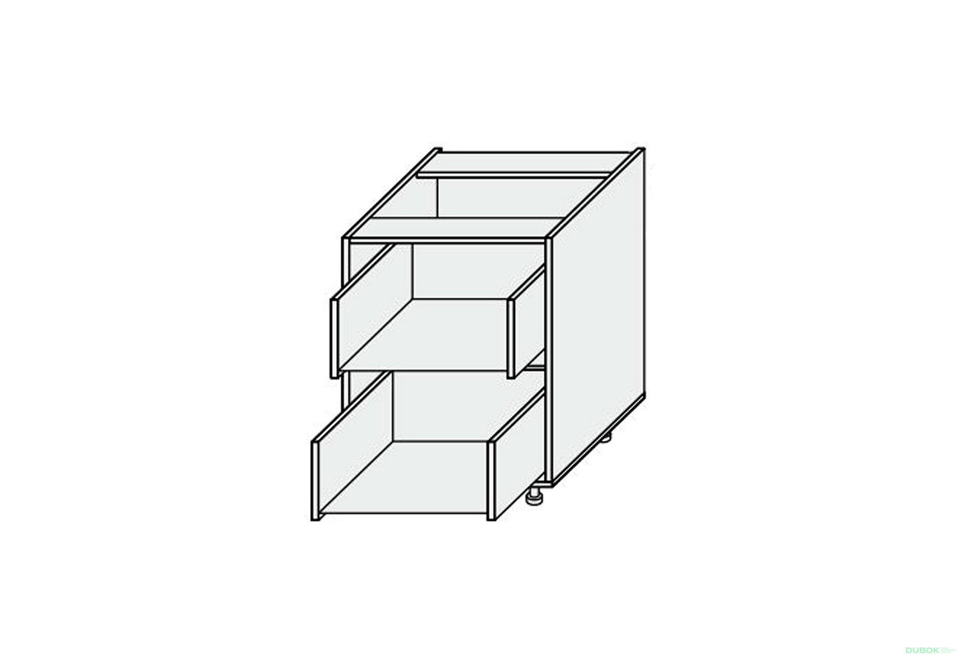 Obrázek 1 - Korpus 80N 2šx Pro Hettich 820mm