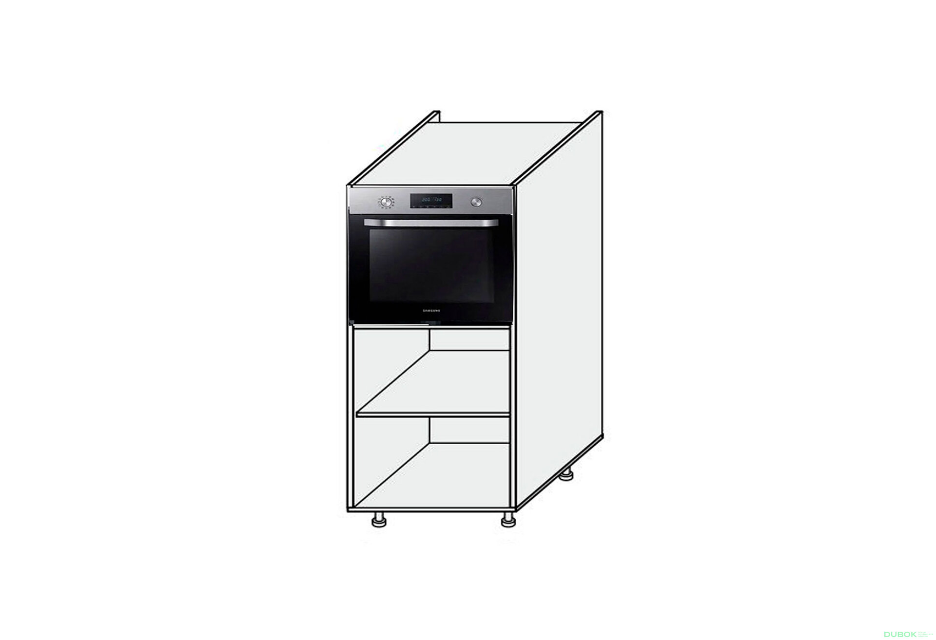 Obrázek 1 - Korpus Penál 60PD Trouba Pro Blum 1420mm