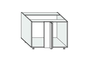 Korpus KutN 90° 1dv 1050x650 Pro Blum 820mm