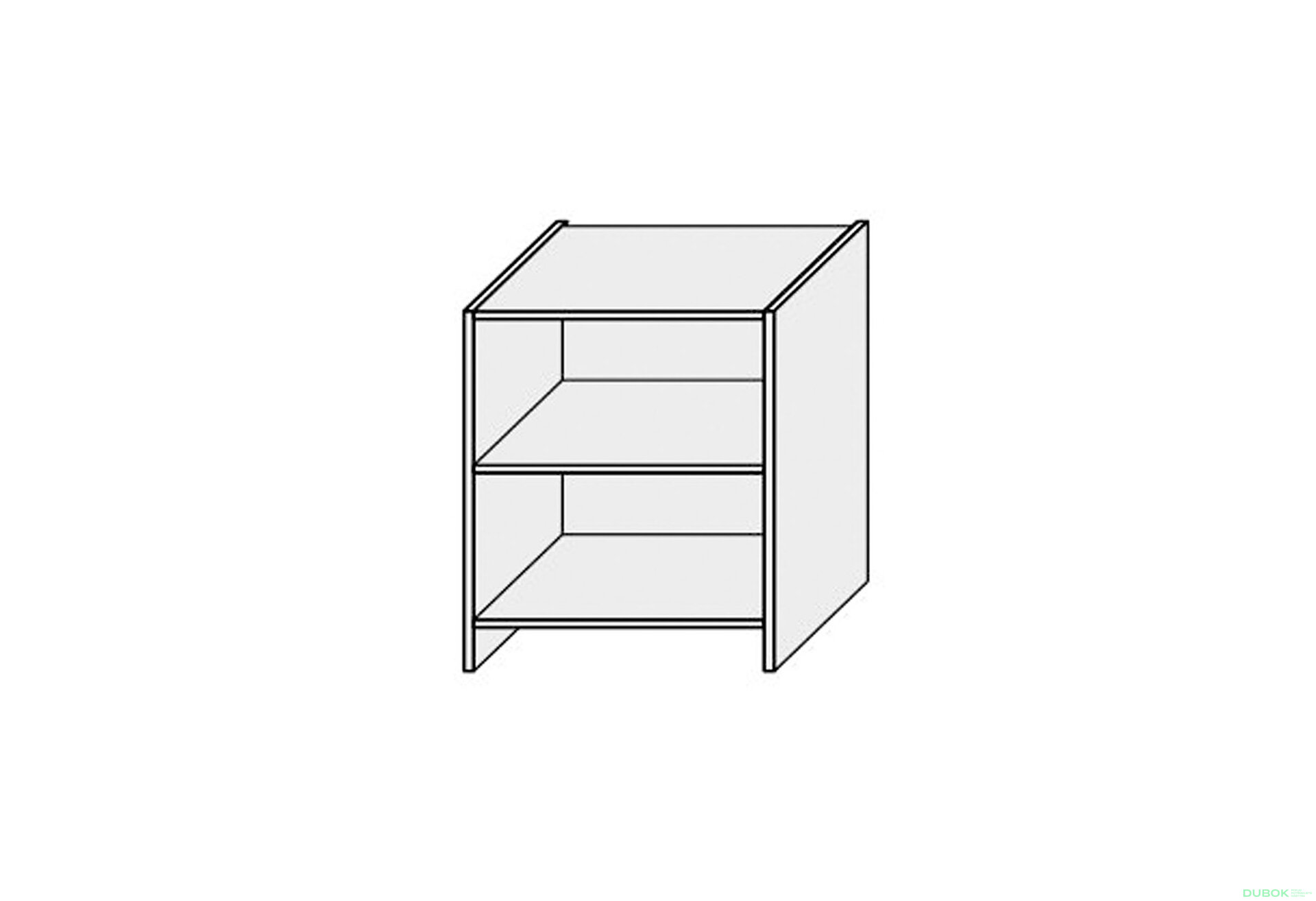 Obrázek 1 - Korpus 60V 1dveře Pod digestoř teleskop Pro Blum 690mm