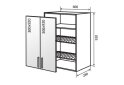 Obrázek 1 - V47 Skříňka 2D 60 Sušák Vitrína Flat