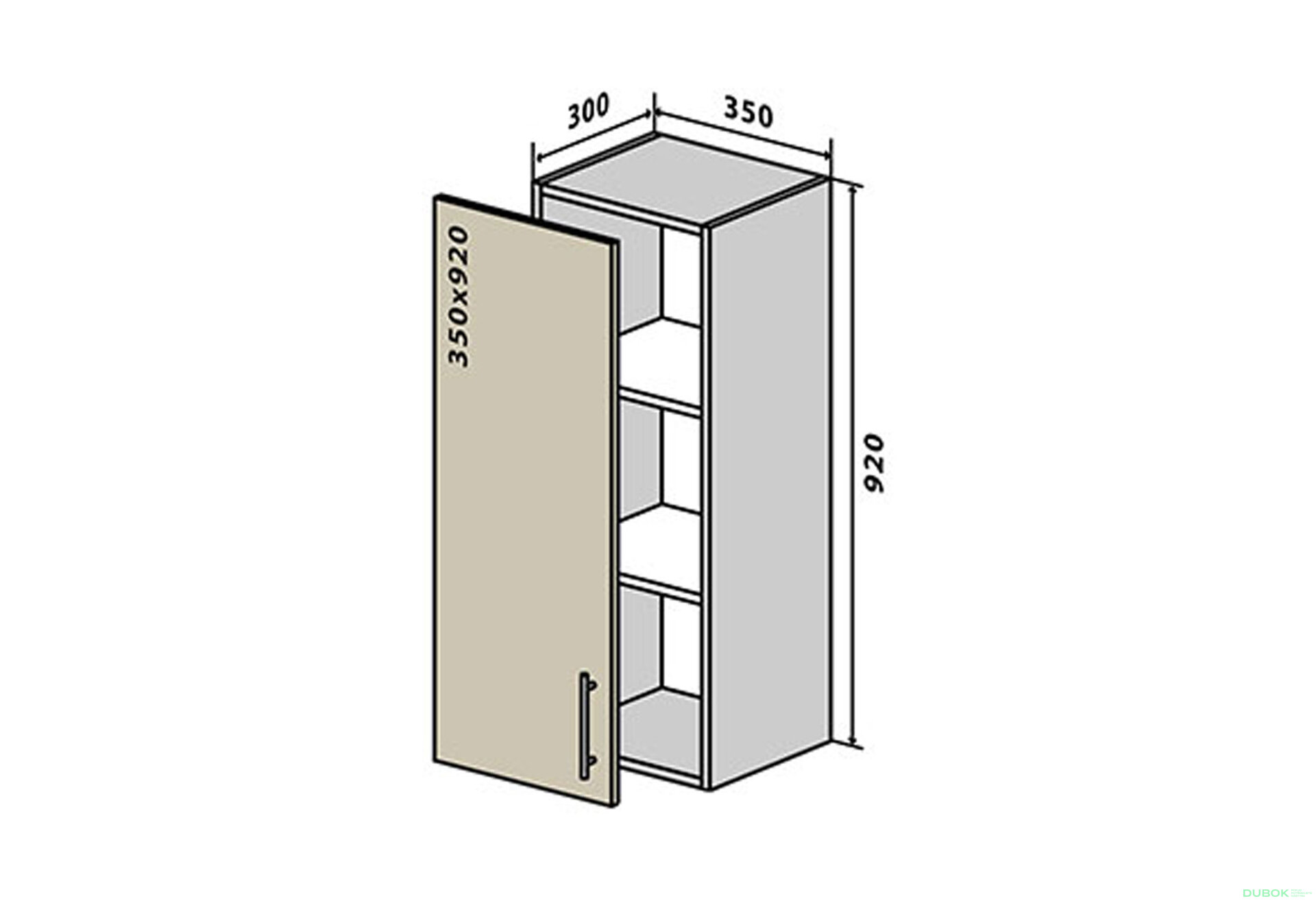 Obrázek 1 - V31 Skříňka 1D 35 Sonata Luxe