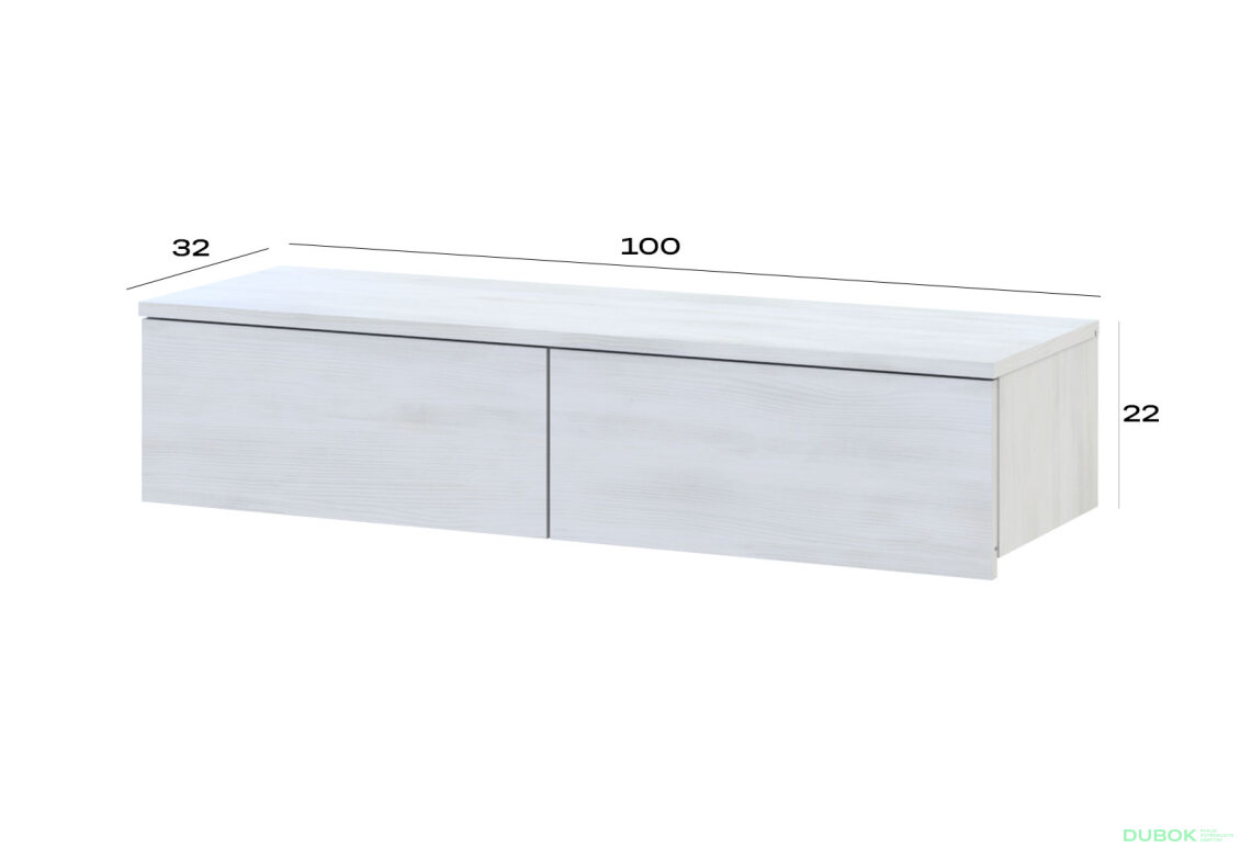 Obrázek 7 - Toaletní stolek Levía bílý strom 2š 100x32x22