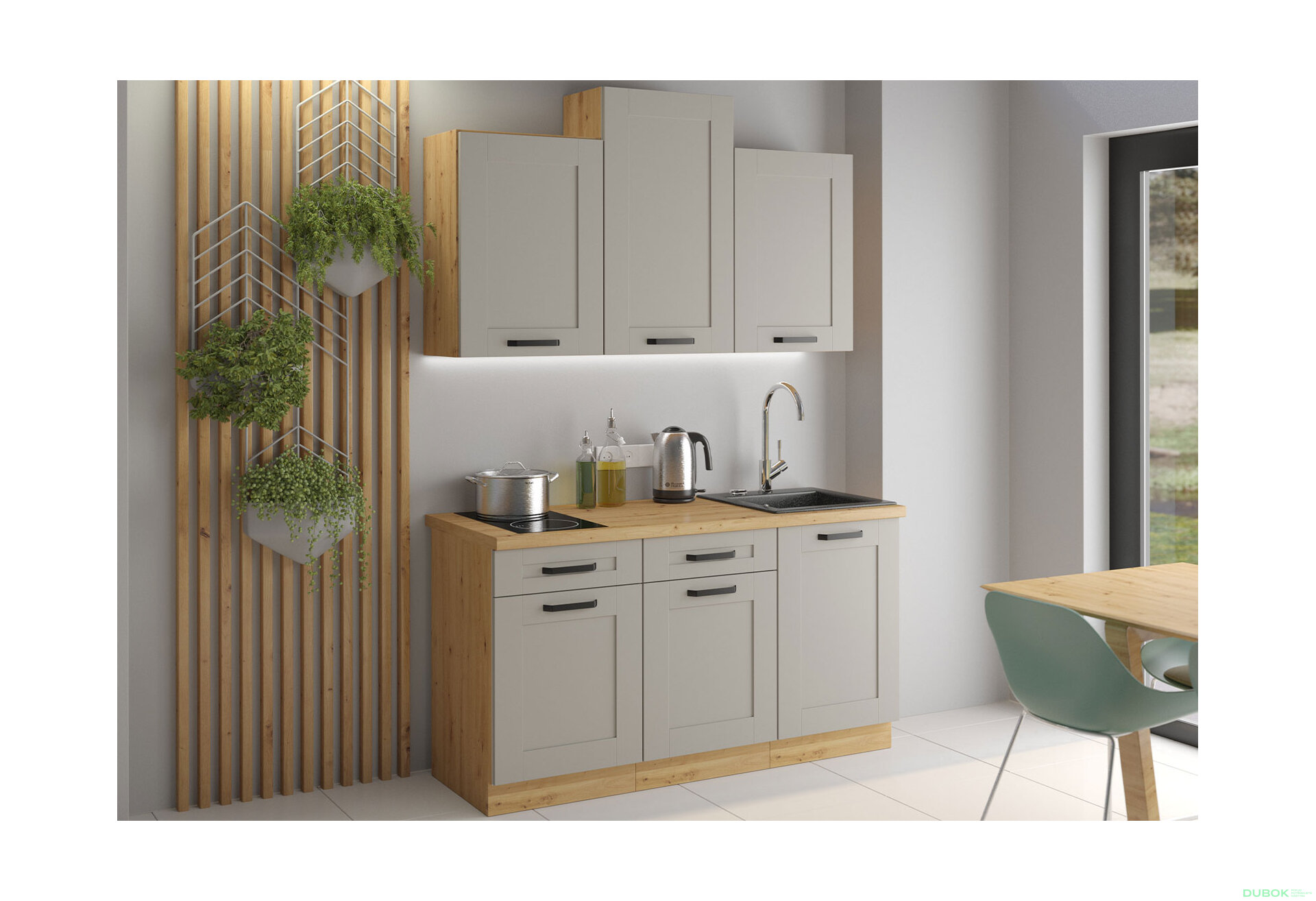 Obrázek 1 - Kuchyňská sestava 1.5 m Luna artisan / clay grey