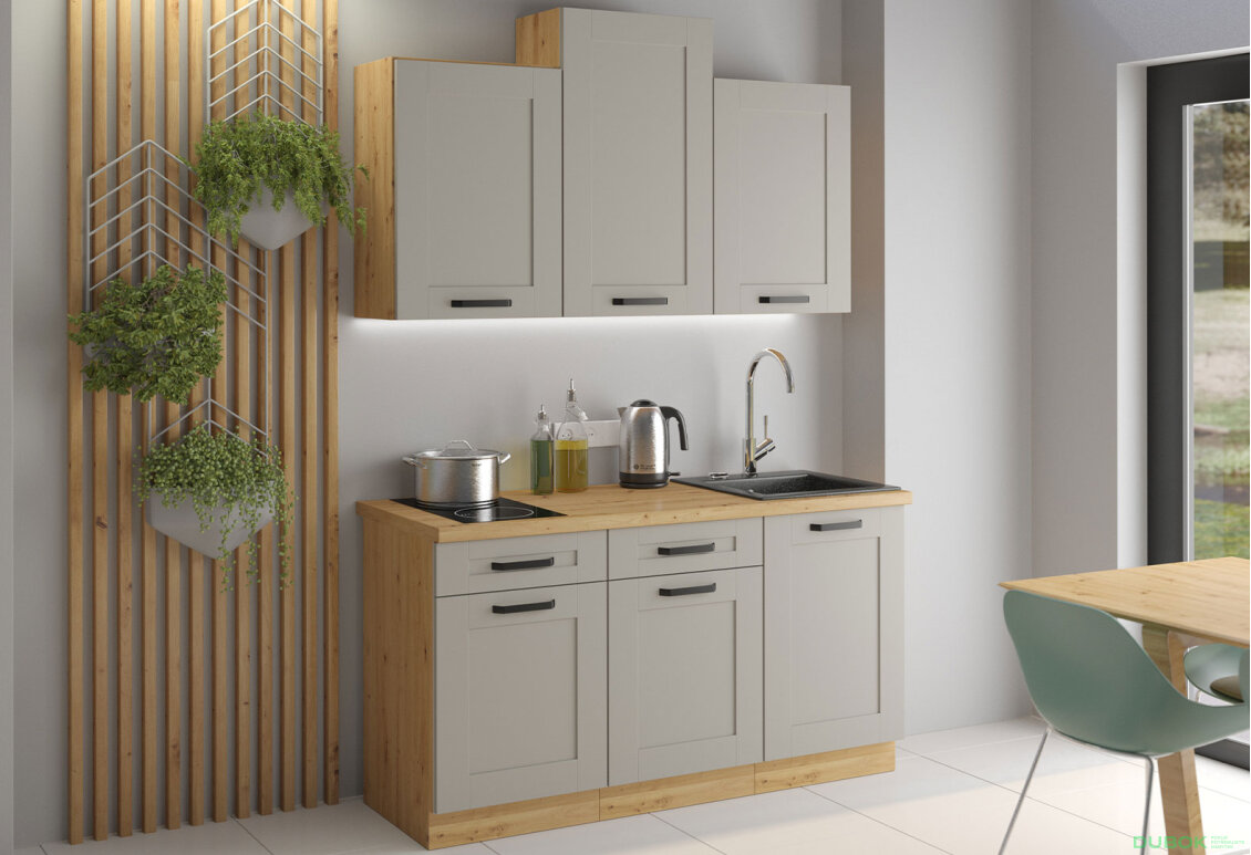 Kuchyňská sestava 1.5 m Luna artisan / clay grey