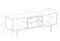 Obrázek 2 - TV stolek IRTV150 šedá / jackson hickory Inox
