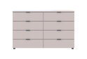 Obrázek 3 - Komoda Ron 8 s 8 zásuvkami 130x38x81 kašmír