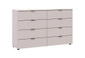 Obrázek 4 - Komoda Ron 8 s 8 zásuvkami 130x38x81 kašmír