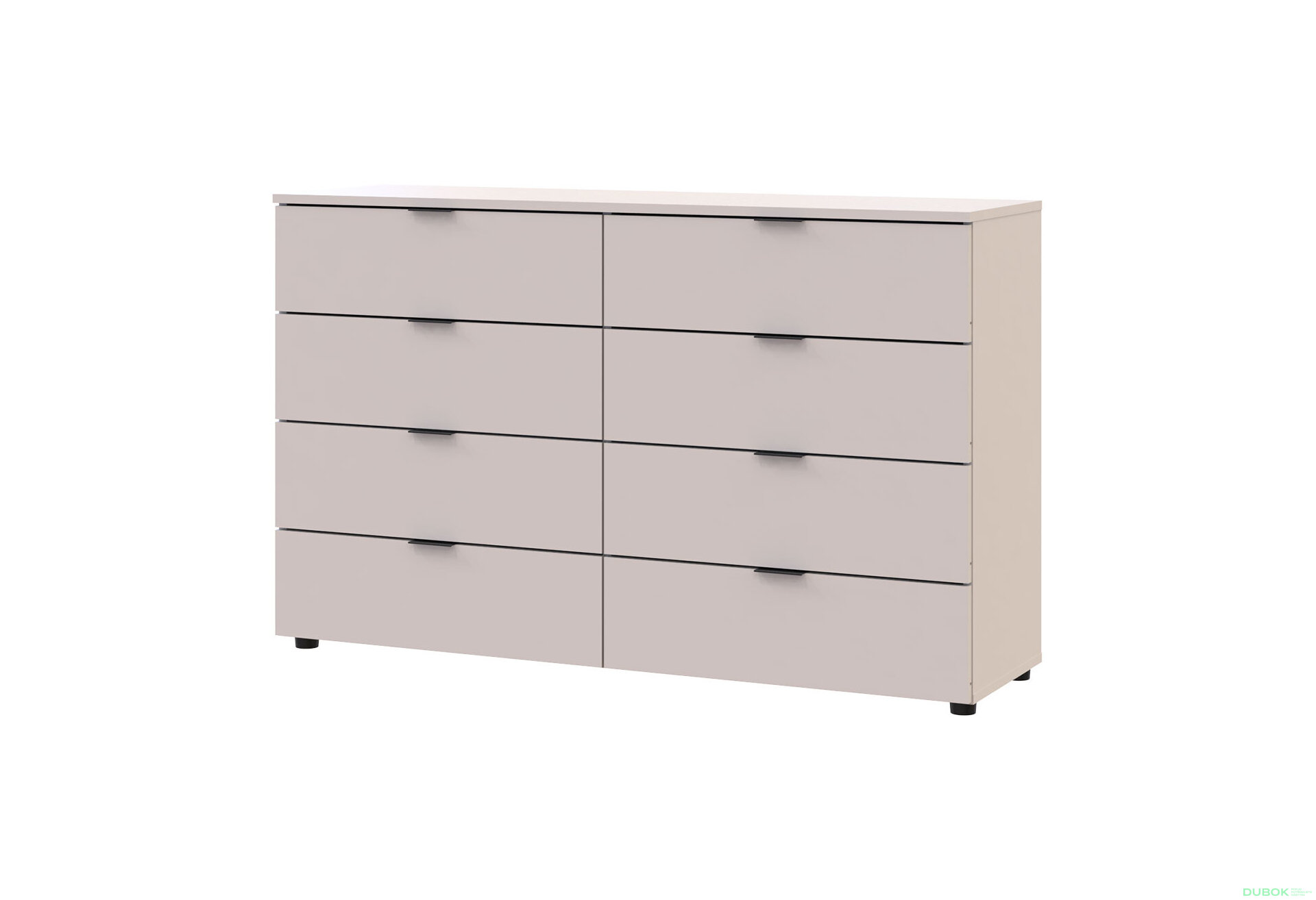 Obrázek 1 - Komoda Ron 8 s 8 zásuvkami 130x38x81 kašmír