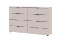 Obrázek 1 - Komoda Ron 8 s 8 zásuvkami 130x38x81 kašmír
