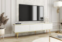 Obrázek 2 - TV stolek RTV 175 MDF bílý, zlaté nohy Oro