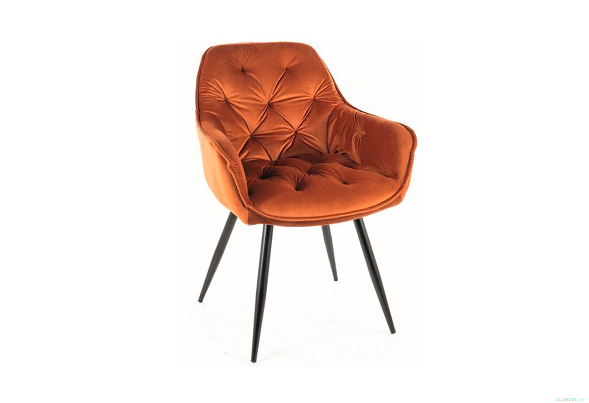 Obrázek 2 - Židle Cherry Velvet skořice Bluvel 4215, matná černá kov