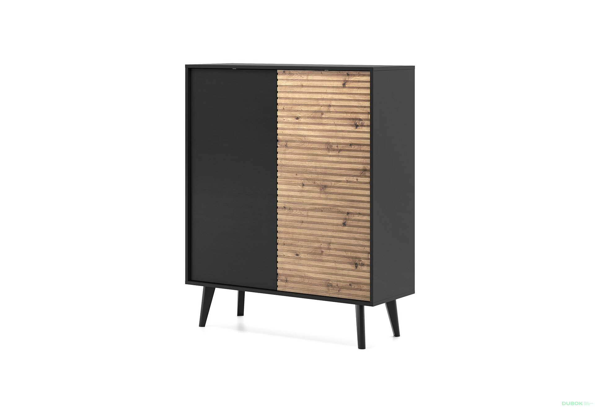 Obrázek 1 - Komoda KD104 dub artisan / černý Willow