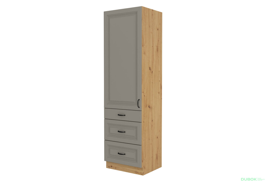 Obrázek 4138 - Kuchyňská sestava 2.4 m Stilo dub artisan / clay grey