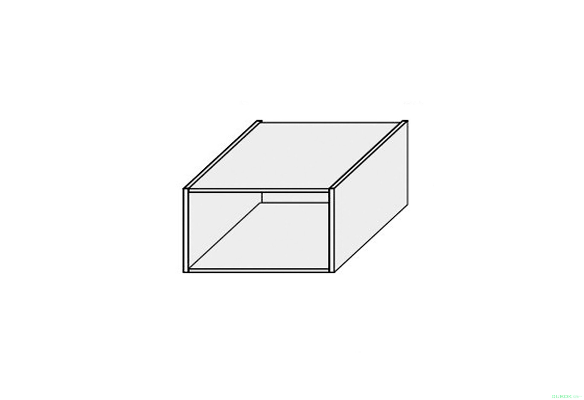 Obrázek 1 - Korpus 45V 1dv Antresol Plynová vzpěra 360mm
