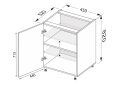 Obrázek 2 - Spodní skříňka 45N/820 1dveře Glory