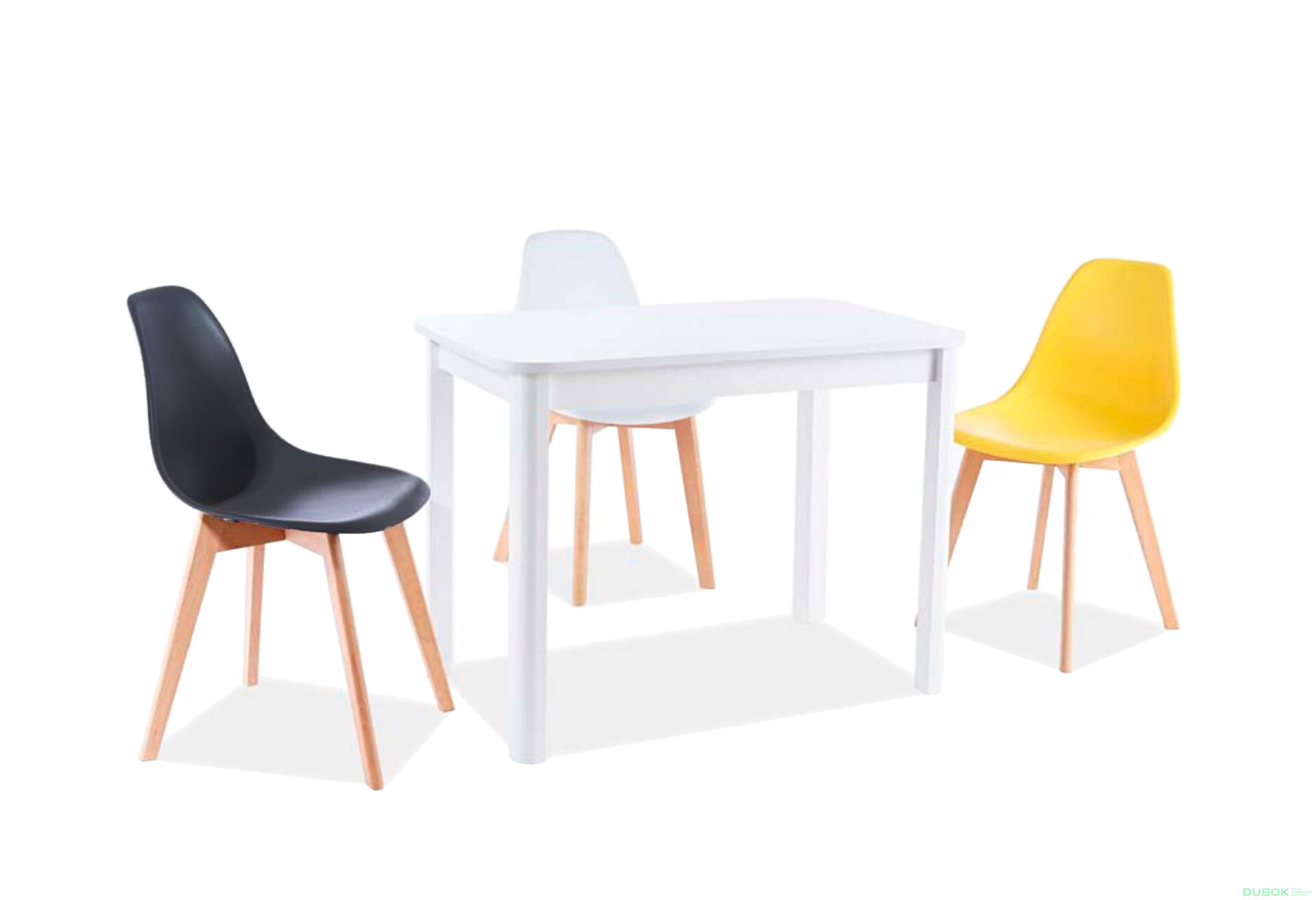 Obrázek 3 - Stůl Diego I 105x65 bílý mat MDF / dřevo