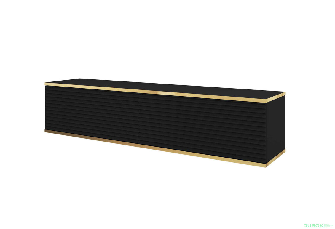 Obrázek 6133 - TV stolek RTV 135 MDF černý, černé nohy Oro