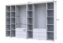 Obrázek 5 - Skříň sedmidveřová s regálem Gelar 309 cm Grafit