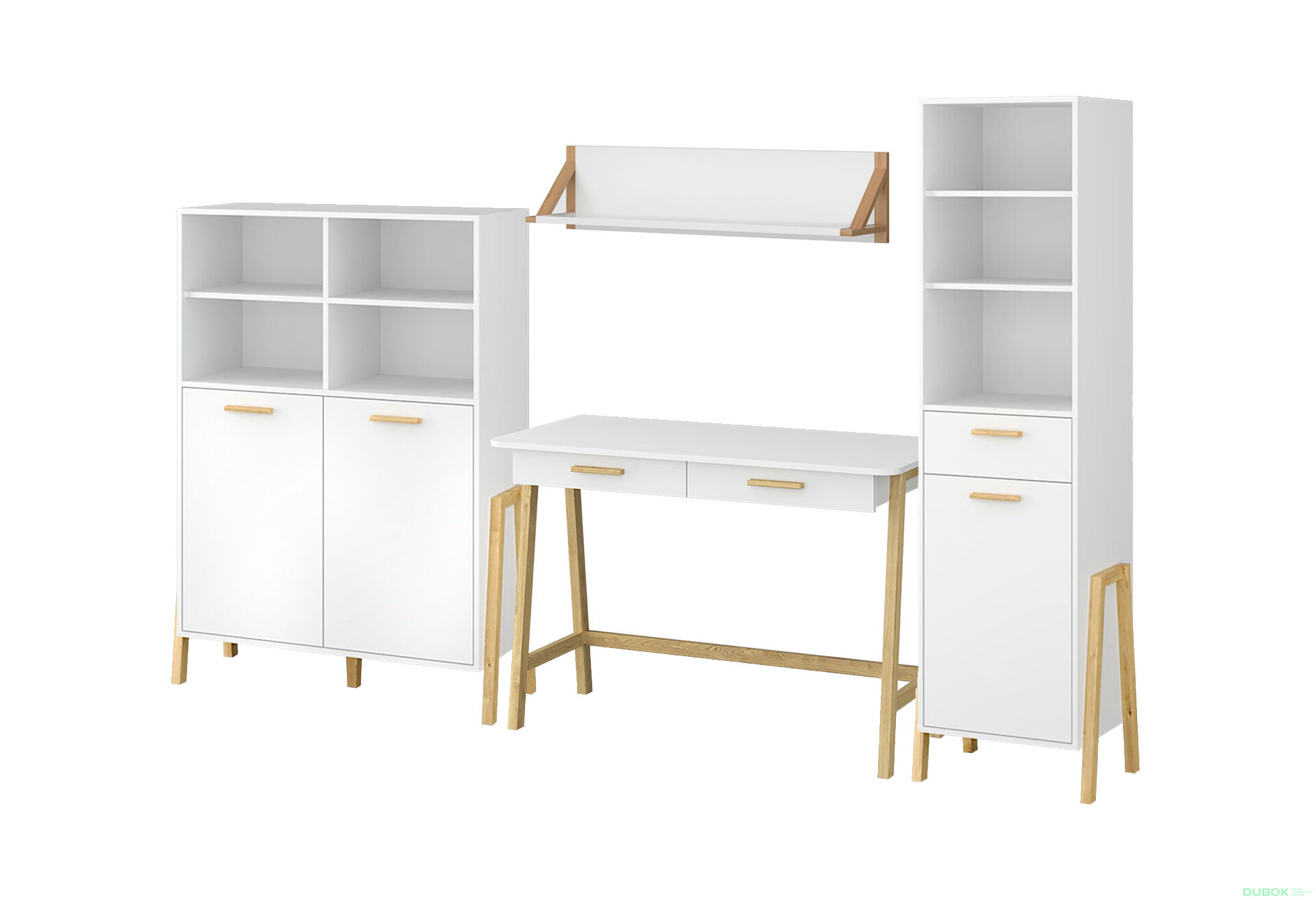 Obrázek 1 - Kancelářská sestava 2.8 m bílá Belle