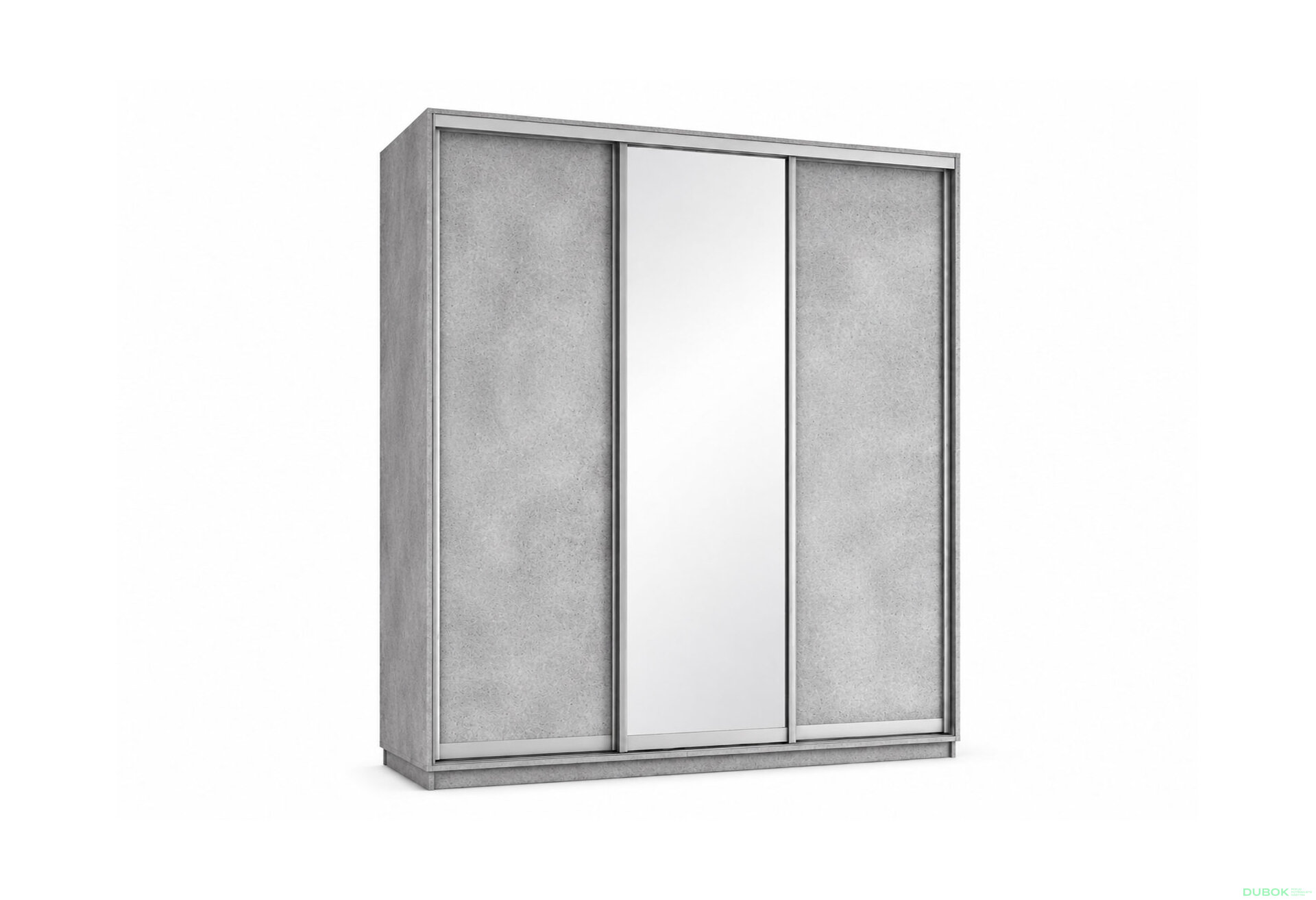 Obrázek 1 - Skříň s posuvnými dveřmi 2000x2200x600 2LTD 1 Zrcadlo Industrial, profil stříbrný