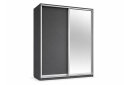 Obrázek 1 - Skříň s posuvnými dveřmi 1800x2200x600 1LTD 1 Zrcadlo grafit šedý, profil stříbrný