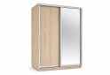 Obrázek 1 - Skříně s posuvnými dveřmi 1800x2200x600 1LTD 1 Zrcadlo Dub Sonoma, profil stříbrný