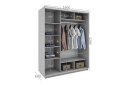 Obrázek 4 - Skříň s posuvnými dveřmi 1800x2200x600 1LTD 1 Zrcadlo Nymphea Alba, profil stříbrný